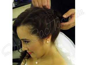 Çiçekli gelin başı modeli