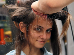 Çiçekli gelin başı modeli
