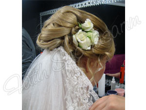 Çiçekli gelin başı modeli