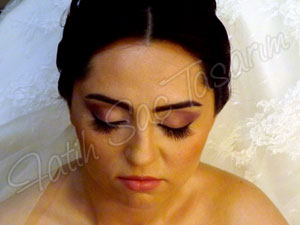 Dağınık topuz gelin başı modeli