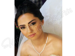 Dağınık topuz gelin başı modeli