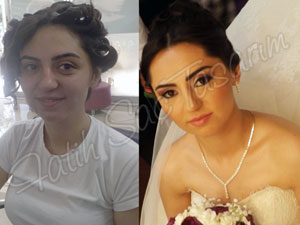 Dağınık topuz gelin başı modeli