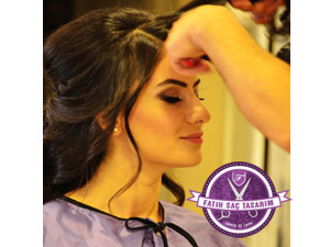 Dağınık topuz gelin başı modeli