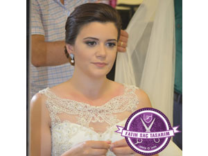 Örgülü gelin başı modeli