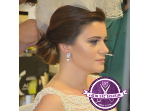 Örgülü gelin başı modeli