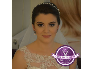 Örgülü gelin başı modeli