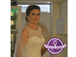 Örgülü gelin başı modeli