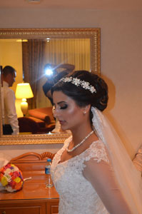 Örgülü gelin başı modeli