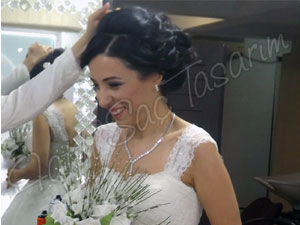 Romantik gelin başı modeli