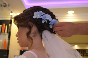 Romantik gelin başı modeli