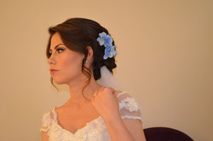 Romantik gelin başı modeli 