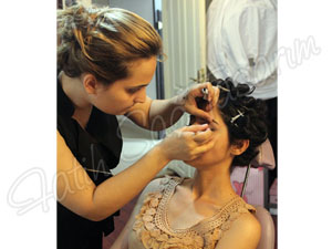 Taşlı ve taçlı gelin başı modeli