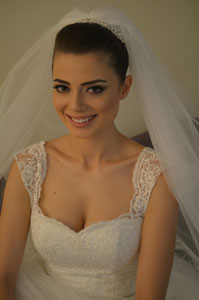 Prenses gelin başı modeli