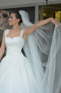 Prenses gelin başı modeli