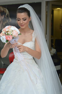 Prenses gelin başı modeli