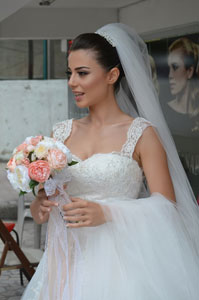 Prenses gelin başı modeli